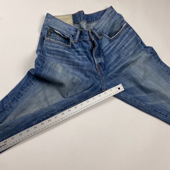 Abercrombie & Fitch The A&F Skinny Jeans Mens 32 x 34 Measures 33 x 35 Blue - Picture 13 of 14